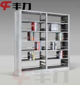 Durable Modern Design Double-Sided Steel Bookshelf Metal <b>Library</b> Furniture for School <b>Library</b> Supermarket Bookstore Living Room - Product Image 6
