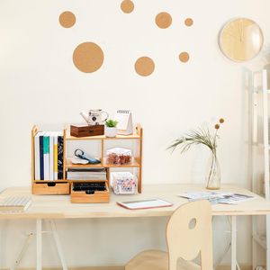 JQ Bàn Nhỏ Hiển Thị <span class=keywords><strong>Cubby</strong></span> Top Expandable Truy Cập Tủ Sách Tre Máy Tính Để Bàn Kệ Sách Với Chống-Trượt Miếng Đệm Cho Văn Phòng Nguồn Cung Cấp - Product Image 2