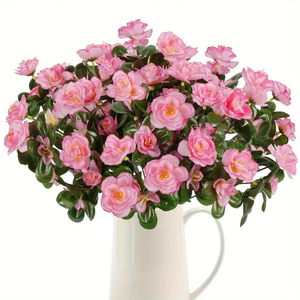 6 bó hoa Nhân Tạo Hoa trà cho ngoài trời trang trí lụa nhìn thật camellias cho hiên hiên sân vườn - Product Image 2