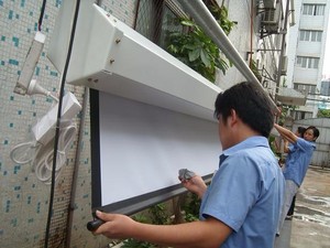 מסך מסך מסך מסך גדול ממונע מסך הקרנה ממונע קיר מסך מסך קיר הבית - Product Image 5