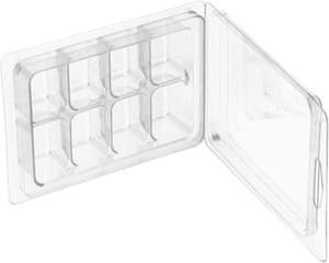 Plateau <span class=keywords><strong>de</strong></span> présentation personnalisé en plastique écologique pour 6 moules à cire fondante, idéal pour la fabrication artisanale et les autocollants - Product Image 6