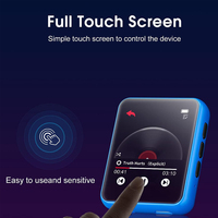 Portable bleu pour lecteur MP3 Bluetooth avec haut-parleur Mini lecteur de musique numérique pour enfants étudiants sport en cours d'exécution pour étudiants