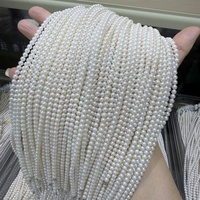 Filaments de perles d'eau douce cultivées de qualité AAA, rondes et parfaites, de 4-5 mm, couleur blanche, service d'échantillonnage en Chine pour la fabrication de bijoux
