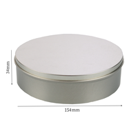 Nouveau design rond bijoux en étain conteneur de bonbons à la menthe emballage de boîte-cadeau en étain gros pots en fer blanc en métal couvercle plat boîte en fer en stock