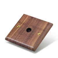Enchufe europeo 20A Interruptor Salidas domésticas de madera de nogal negro con voltaje máximo de 250V