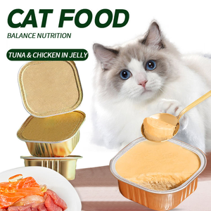Pâté et Mousse Premium Riches en Protéines de Viande et de Saumon, Aliment Humide Sans Céréales en Conserve <span class=keywords><strong>pour</strong></span> Chats et Chiens - Product Image 3