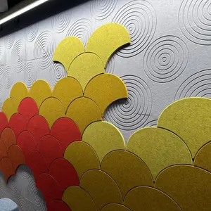 Painéis acústicos de parede de fibra de poliéster PET de alta densidade com 40 mm de espessura DIY painéis acústicos de parede com isolamento acústico absorvente de som