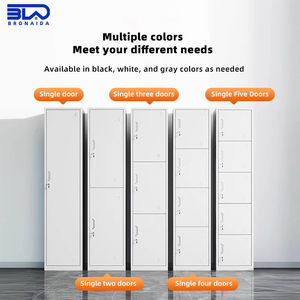 Armoire de rangement en métal multi-usages pour le bureau et la maison avec des étagères réglables et des portes verrouillables - Product Image 6