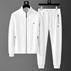 Wholesale New Men's Sporty Thermal Woven Two-piece Hoodie <strong>Pants</strong> Set Winter Running Jogging Sports Suit Printed Design - Product Image 6