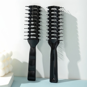 Cepillo de pelo de plástico con ventilación para hombre, peine antiestático para peluquería, cuidado del cabello rizado, herramienta de estilismo para pelucas, cepillo de masaje - Product Image 4