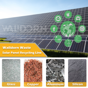 Chaîne de production de machines de recyclage de panneaux solaires Walldorn : séparation cuivre/verre/silicium, efficacité 99 %, équipement de traitement des déchets - Product Image 4