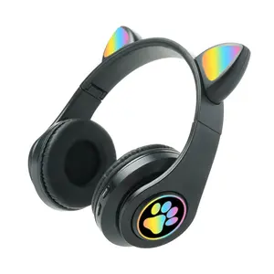 TWS B39หูฟังหูแมวน่ารัก,รองรับการ์ด TF ชุดหูฟังสำหรับเล่นเกมสำหรับเด็กหูฟังสำหรับนักเล่นเกมเอียร์บัดแฟชั่น