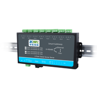 Gateway Modbus, Conversor de 8 Puertos RS485 a Fibra y Ethernet con Soporte para MQTT, HTTP, WebSocket, Servidor Serial Industrial