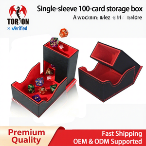   Torre de Dados Plegable de Cuero PU Premium, Bandeja Magnética Portátil, Caja para Juegos de Mesa RPG DND, Ecológica - Product Image 1