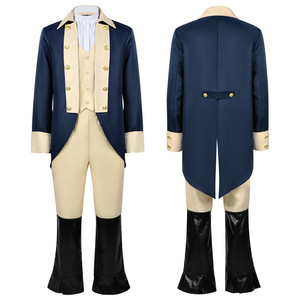 <span class=keywords><strong>Disfraz</strong></span> de Cosplay del Presidente Estadounidense George Washington para el Musical Hamilton, Uniforme <span class=keywords><strong>Militar</strong></span> Vintage, Trajes para Hombre - Product Image 4