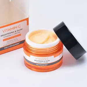 Atacado para mulheres e homens, cuidados com a pele facial hidratante em paquistão caracol branqueador facial creme vitamina c