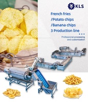 Kls Energiebesparende Industriële Frietlijn Bevroren Aardappelchips Machines Snack Voedselverwerking Lijn