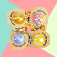 Marque privée Lavande florale Soulagement du stress Bain Fizzies Mini Pâques Peep Naturel Vegan Huile de chanvre Bain de luxe doré pour Bomb Wrap