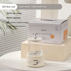 Olla de Cerámica Blanca Crema para la Salud, Tetera Eléctrica de 1L con Bandeja para 2 Tazas, Libre de BPA y Reciclable - Product Image 6