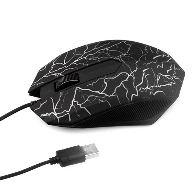 Wholesale Small Special Shaped 3 Buttons USB Wired Luminous Gamer Computer Gaming Mouse for Computer PC Laptop
