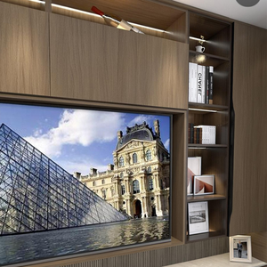 Meubles <span class=keywords><strong>de</strong></span> salon modernes et minimalistes en bois massif, armoires TV sur mesure, armoires <span class=keywords><strong>de</strong></span> cuisine, design tout-en-un - Product Image 4