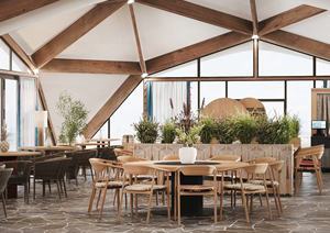 Modern Restaurant Counter Design High End Wooden Restaurant Furniture Custom Restaurant Interior Design - Product Image 2