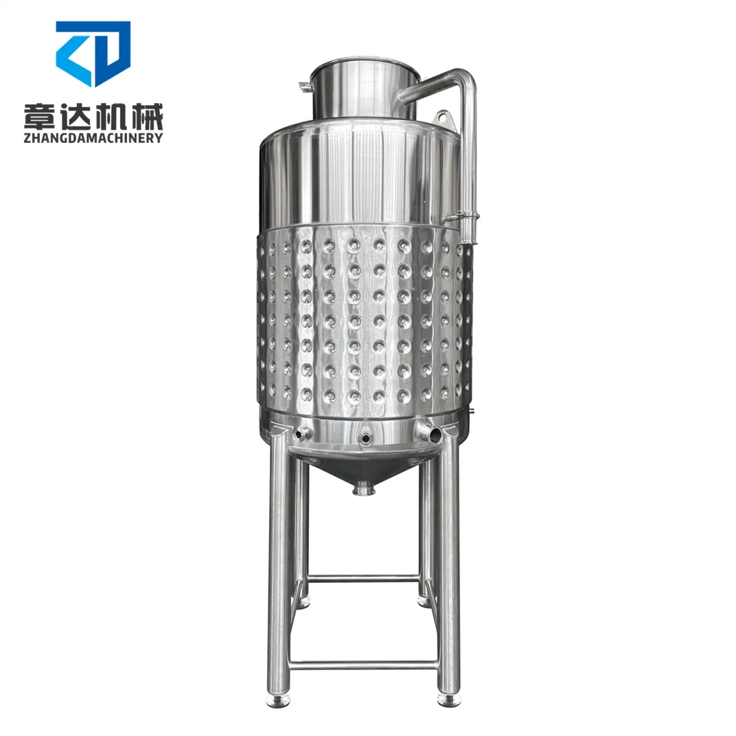 500L 1000L fermentation tank with leg Steel Stainless jacketed fermenting equipment