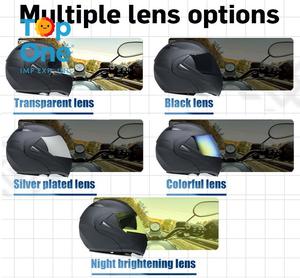 TopOne alta calidad seguridad Crash negro adulto fibra de carbono moto casco de motocicleta de cara completa - Product Image 4