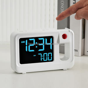 Réveil à projection LCD pour chambres à coucher Horloge numérique avec <span class=keywords><strong>projecteur</strong></span> au plafond Température de luminosité Snooze - Product Image 3