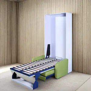 Customized Size Many Colors Choice Easy Installation Modern Hidden Folding Murphy Wall Bed With Sofa