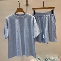 Kaos Katun Rajut Lengan Pendek Gaya Kasual Manis-Keren Musim Panas 2026 Kerah Mandarin Wanita Fashionable dan Awet