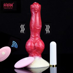 Drop pengiriman simpul anjing dildo untuk wanita Vagina masturbasi 10 frekuensi getaran <span class=keywords><strong>Penis</strong></span> Anal buatan Plug dewasa pijat - Product Image 2