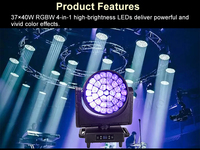 Éclairage de scène rotatif à zoom LED à pixels mobiles IP65 étanche 37x40w BEE EYE pour événements de concert en plein air