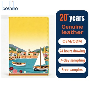 Funda de Pasaporte de Cuero Boshiho para Viajes Familiares, con Patrón Personalizado, Multifuncional, con Porta Tarjetas y Función RFID - Product Image 1