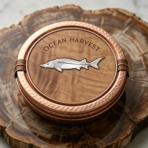 Etiquetas Personalizadas Impermeables con Relieve en Dorado para Latas de Caviar de Esturión Negro, Etiquetas de Lujo para Huevos de Pescado Congelados - Product Image 2