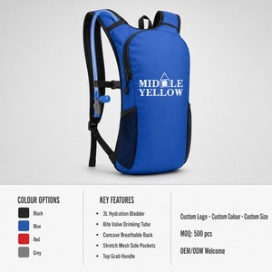 Sac à dos d'hydratation 3L personnalisé avec logo, poches en maille extensible, sac à eau léger pour la course à pied, OEM ODM, directement de l'usine - Product Image 3
