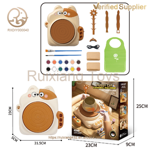 STEM Cognition Kit de poterie en argile sèche à l'air pour enfants complet avec machine à roue pour débutants âgés de 5 à 7 ans Kits d'artisanat - Product Image 6