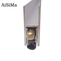 Joint de porte automatique en aluminium pour porte en verre Quiet Life, joint de porte inférieur rabattable / joint de porte inférieur