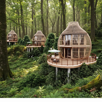 Cabane de formation personnalisée pour l'éducation environnementale, structure en bois, salle de camping
