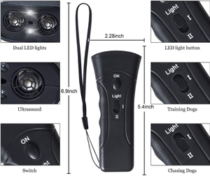 Multifunctional High Power Ultrasonic Dog Repeller with Anti <strong>Barking</strong> <strong>Stop</strong> Training <strong>Device</strong> - Product Image 4