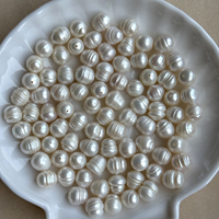 Perles en vrac Zhuji, perles de culture d'eau douce avec lignes de croissance sur la surface, perles naturelles à lignes de croissance sur la surface, beauté naturelle