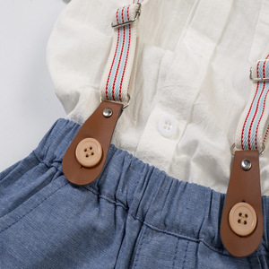 Conjunto de Verano 2022 para Bebé Niño, Camisa y Pantalones Cortos Tipo Polo, Traje de Dos Piezas, Estilo Caballero - Product Image 6
