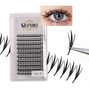 Extensions de cils vegan faites à la main de qualité supérieure en gros, noir mat 05 07 <span class=keywords><strong>volume</strong></span> 8-25 mm, extensions de cils anime - Product Image 4