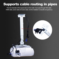 Support de projecteur SLJ universel à 360 degrés, support mural pour plafond, capacité de charge de 25 kg, longueur réglable