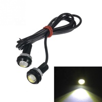 Luces LED de Conducción Diurna para Automóvil, Ojo de Águila, 12V, Impermeables, 9W, 18mm, 23mm, Blancas