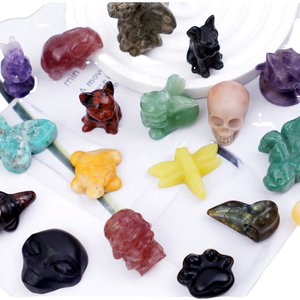 Soldes B2B : Figurines Animaux Mignons en Cristal et Matériaux Mixtes, Mini Sculptées et Gravées, Tendance Mode, Décoration Maison Thérapeutique - Product Image 4