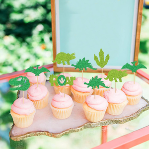 ของตกแต่งหน้าเค้กรูปไดโนเสาร์สำหรับเด็ก24ชิ้นของตกแต่งเค้กปาร์ตี้วันเกิดอุปกรณ์ตกแต่งเค้กปาร์ตี้ไดโนเสาร์สำหรับเด็ก - Product Image 5