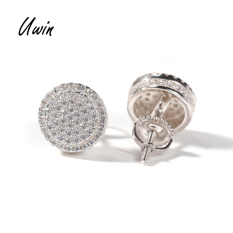 Uwin Crystal Cluster Stud Shiny 7