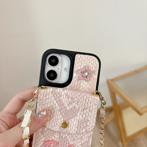 Funda de Lujo para Teléfono con Cartera y Tarjetero de PU, Diseño Cruzado y Resistente <span class=keywords><strong>a</strong></span> Caídas para iPhone 17 Pro Max, Funda para iPhone para Mujer Compatible con 16 14 15 <span class=keywords><strong>13</strong></span> - Product Image 5