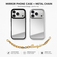 Coque de téléphone miroir personnalisée de haute qualité avec impression sur mesure, votre propre design, illustration couleur, logo personnalisé, cadeau personnalisé, vente en gros